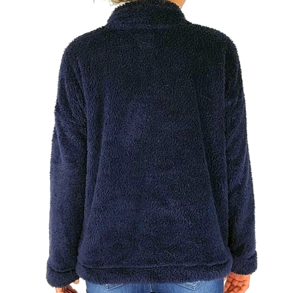 Jane and Bleecker Fuzzy Blue Sweater Size Medium - Picture 3 of 5